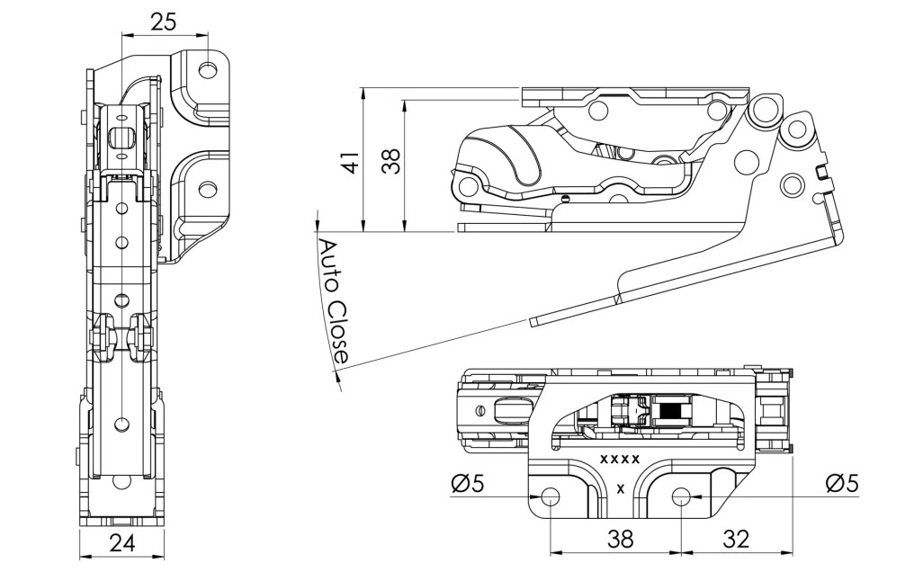 B18 Engineered Refrigerator Hinge Technical Specs - Custom Metal Springs